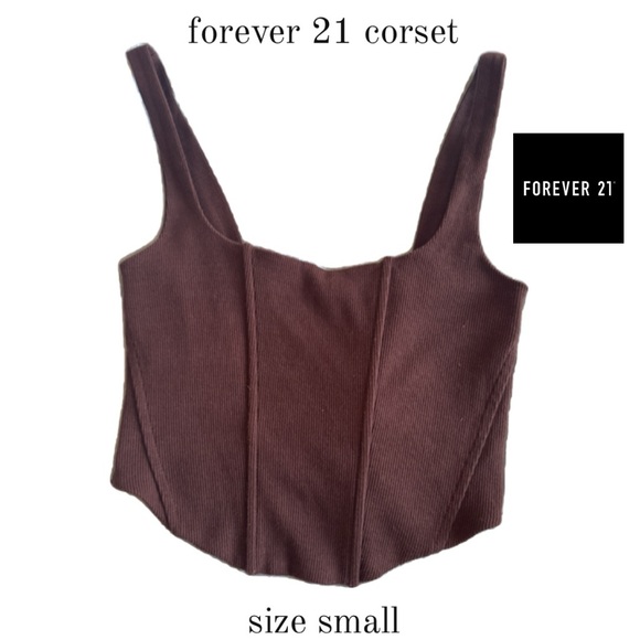 FOREVER 21 brown corset tank - Picture 1 of 1